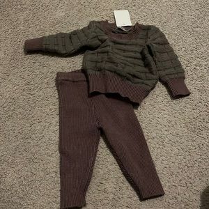 Nwt size 9 month baby brand new outfit brown and green